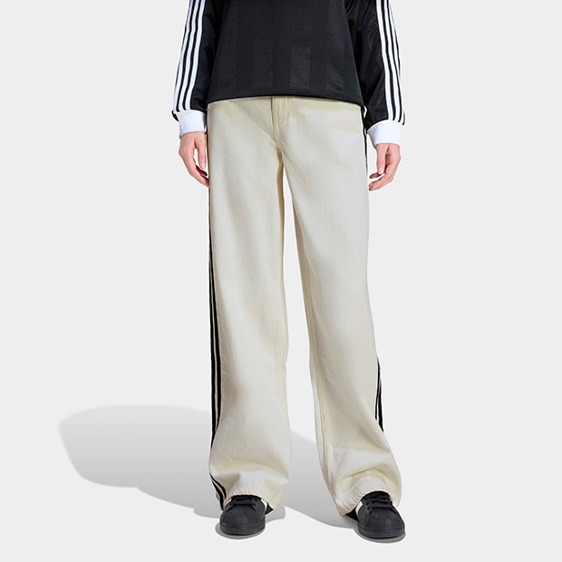 レディース アディカラー ファイヤーバード デニム トラックパンツ　クラウドホワイト　