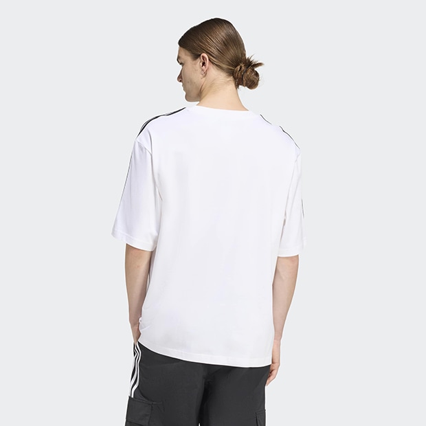 アディカラー スリーストライプス オーバーサイズ 半袖 Tシャツ　ホワイト　