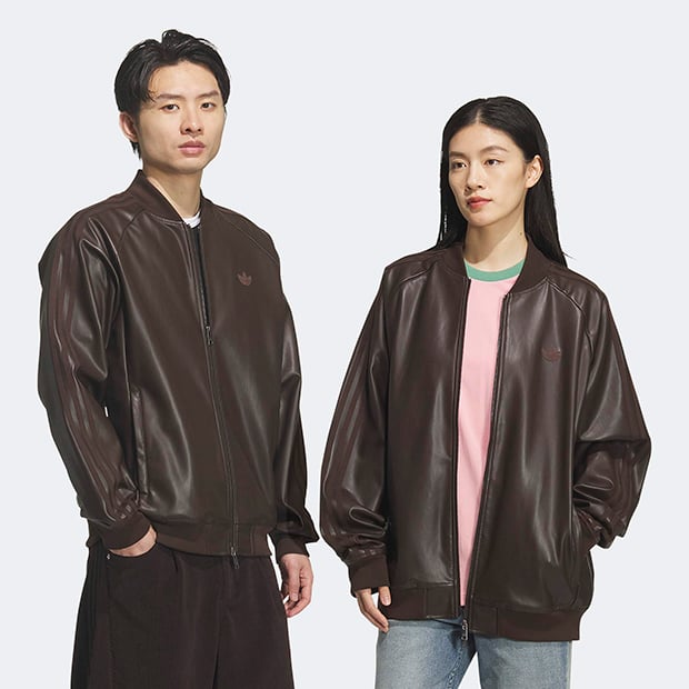 ユニセックス アディカラー SST プレザー ジャケット ダークブラウン