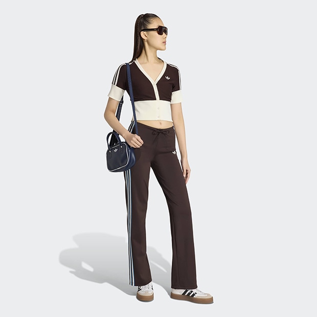 レディース SLOUCHY ストレートレッグ パンツ オーロラコーヒー