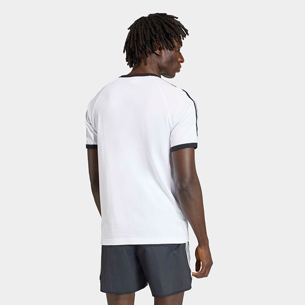 メンズ アディカラー スリーストライプス スリム リンガー Tシャツ