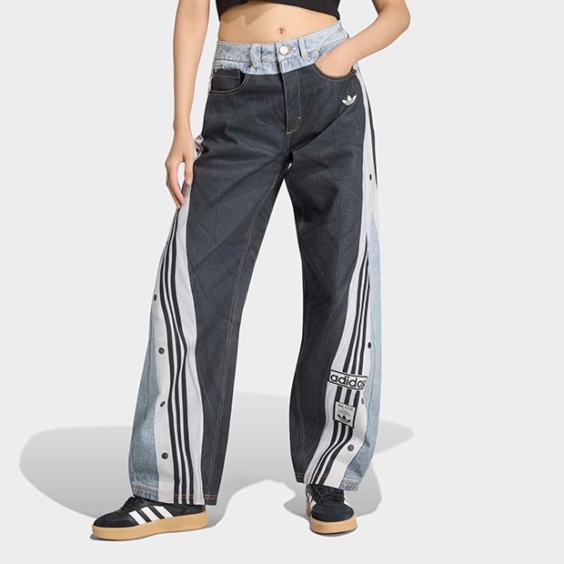 レディース ビンテージ アディブレイク プリント デッド ジーンズ　ライトデニム　