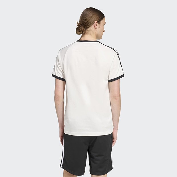 メンズ アディカラー スリーストライプ 半袖 Tシャツ ホワイト