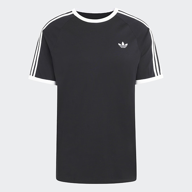 アディダス JAY3LLE スリーストライプス 半袖シャツ Mサイズ メンズ アディカラー スリーストライプ 半袖 Tシャツ ブラック