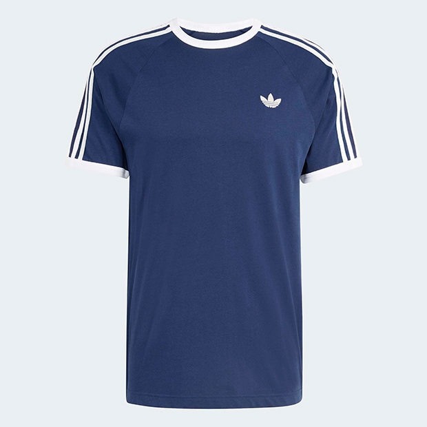 メンズ アディカラー スリーストライプ 半袖 Tシャツ ナイトインディゴ