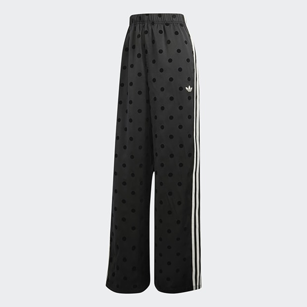 adidas サテン水玉模様ワイドレッグパンツ　ポルカドット　S adidas（アディダス） パンツ サテン 水玉模様 ワイドレッグパンツ