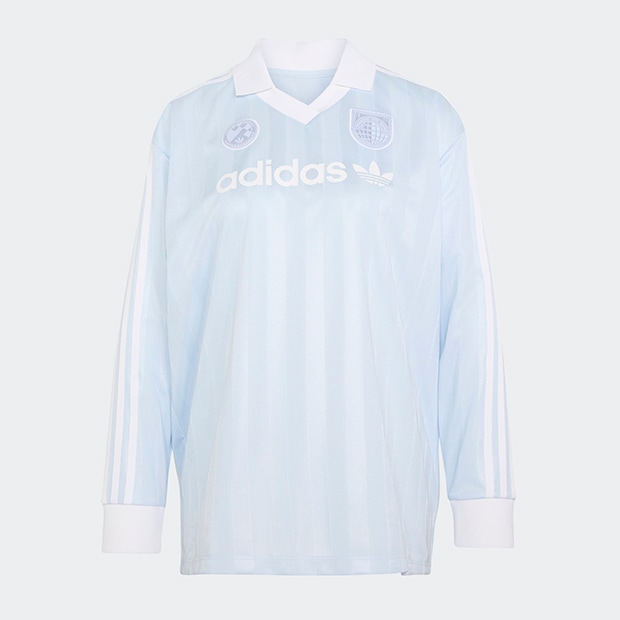 レディース アディカラー サッカー 長袖 Tシャツ クリスタルスカイ