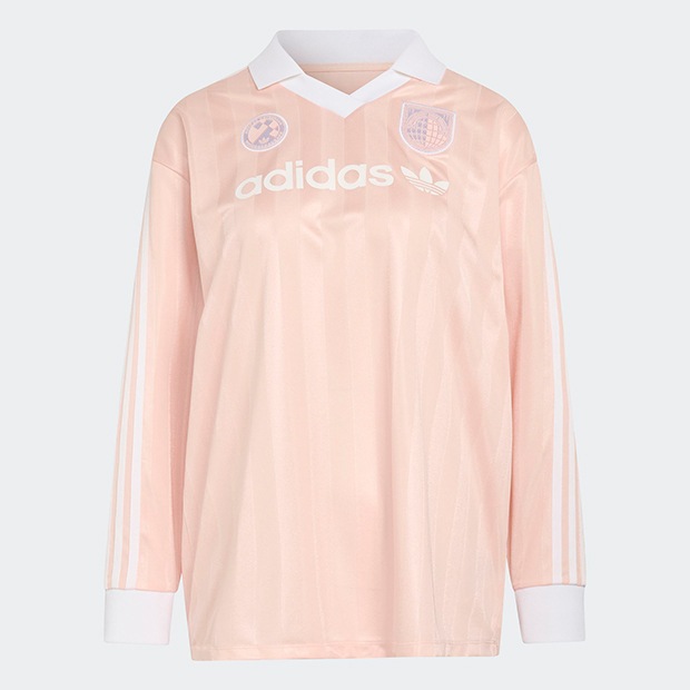レディース アディカラー サッカー 長袖 Tシャツ サンディピンク
