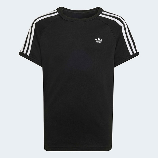 ジュニア キッズ アディカラー スリーストライプ 半袖 Tシャツ ブラック