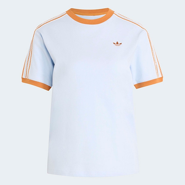 レディース アディダス オリジナルス サマーグロー アドバンスド スリーストライプス 半袖 Tシャツ クリスタルスカイ