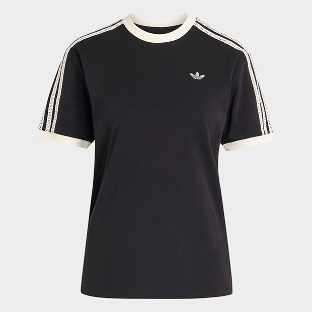 レディース アディダス オリジナルス サマーグロー アドバンスド スリーストライプス 半袖 Tシャツ　ブラック　