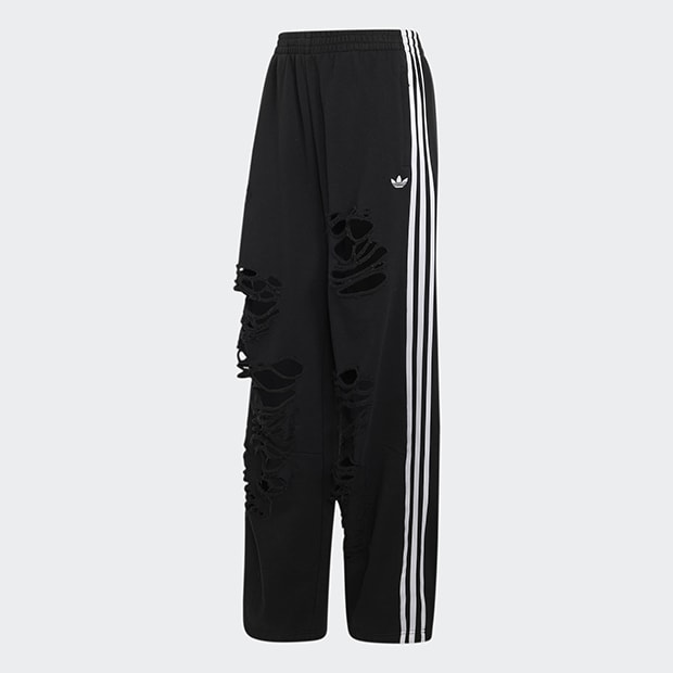 レディース ダメージ加工 スウェットパンツ ブラック ｜すべての商品