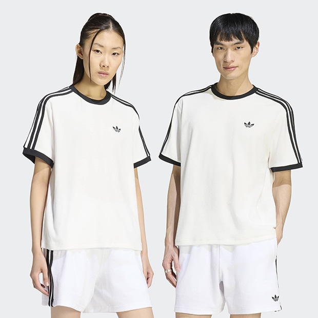 ユニセックス アディカラー テリー カリ 半袖 Tシャツ　クラウドホワイト　