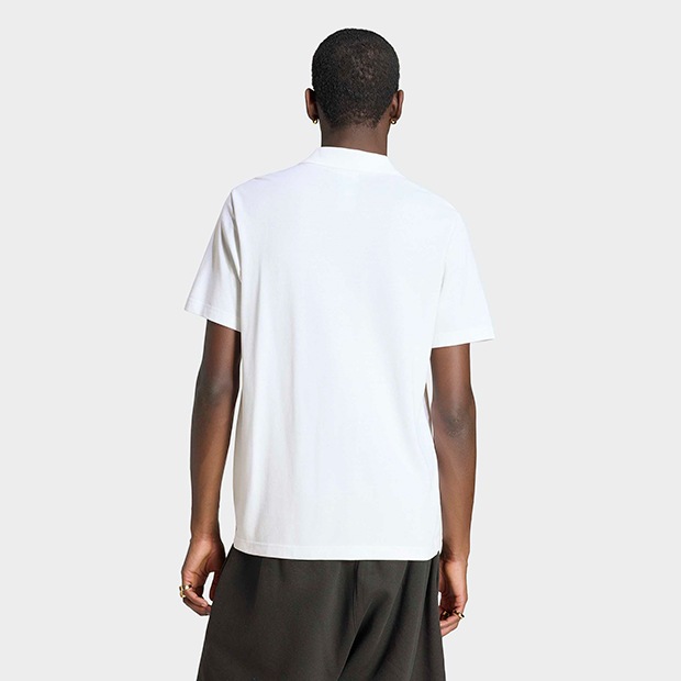 メンズ トレフォイル エッセンシャルズ ポロ 半袖 Tシャツ ホワイト