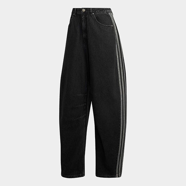 レディース ハイライズ バレル デニムパンツ　トゥルーブラックデニム　