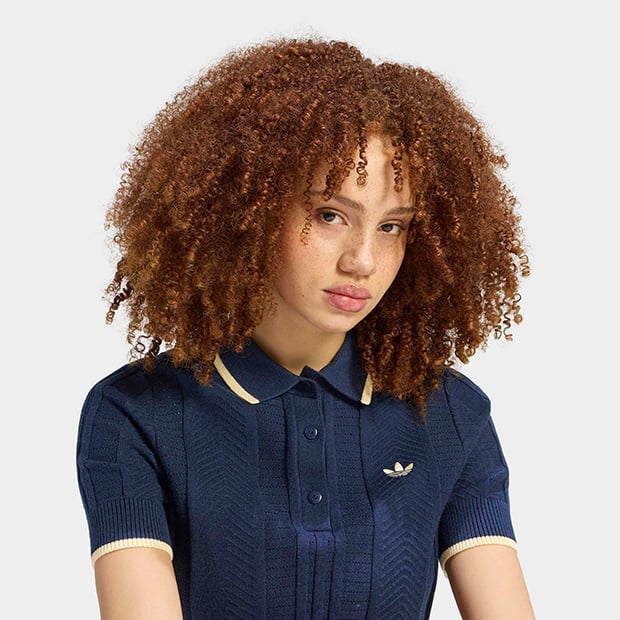 レディース ケーブル ニット カリ ポロ Tシャツ ナイトインディゴ