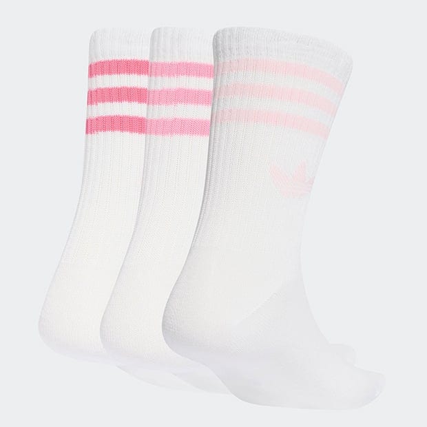 ユニセックス アディカラー スリーストライプス クルーソックス 3足組