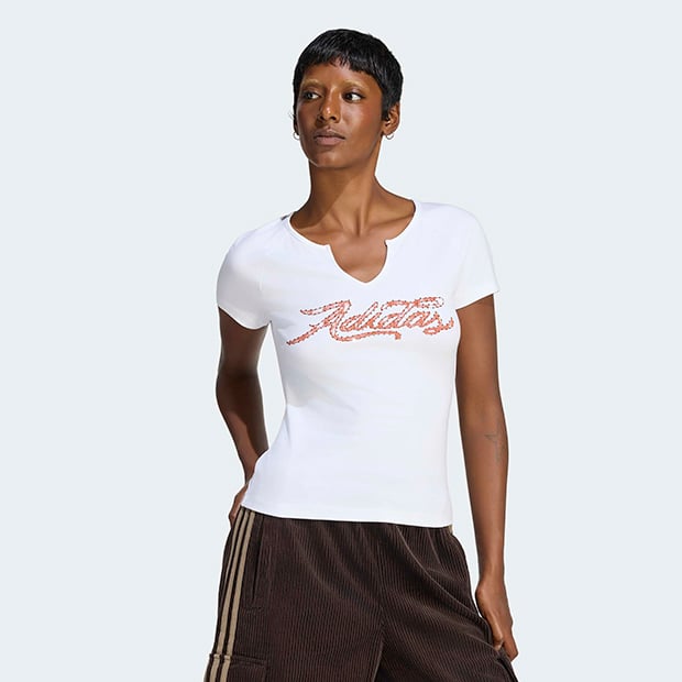 レディース グラフィック スリム Tシャツ ホワイト ｜すべての商品