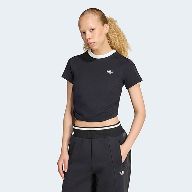 レディース アディルナ シーズン2 × ジェニー レイヤード 半袖 Tシャツ　ブラック　