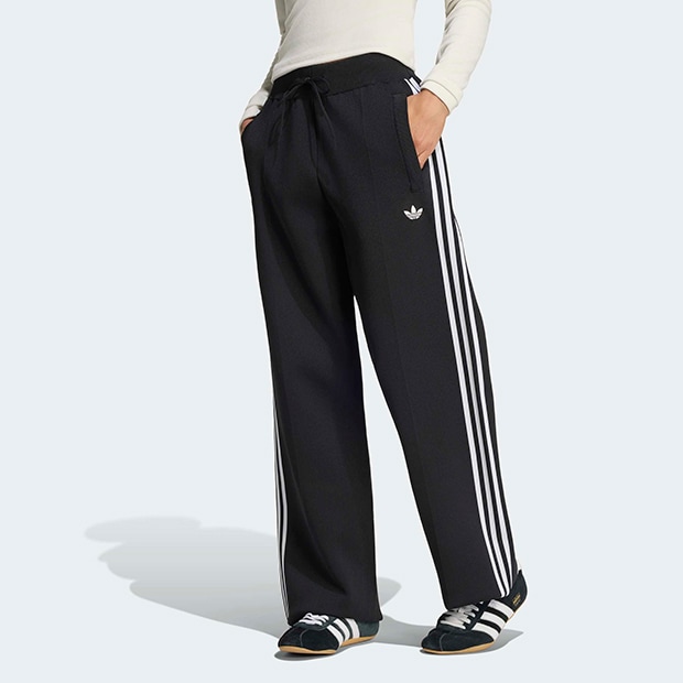 レディース ADILENIUM シーズン 6 ストレート ニット トラックパンツ  ブラック