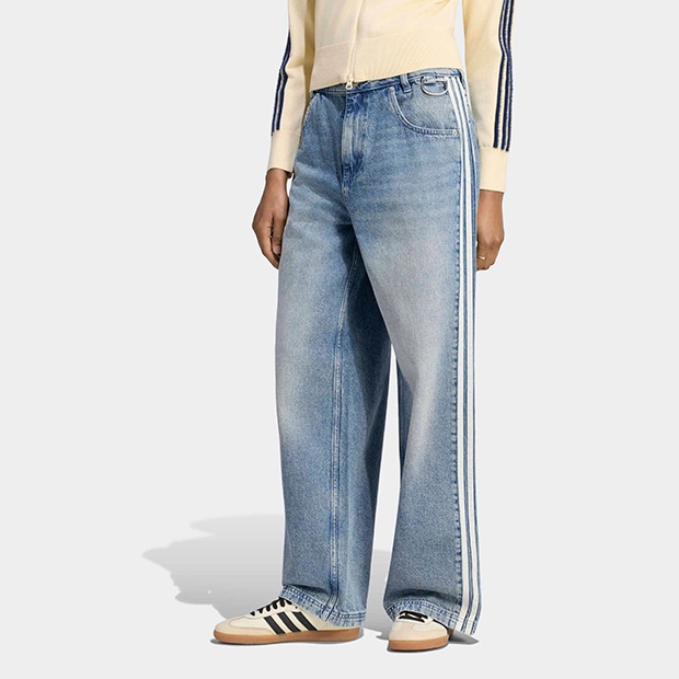 レディース ADILENIUM シーズン6 バギー デニムパンツ  ブルー
