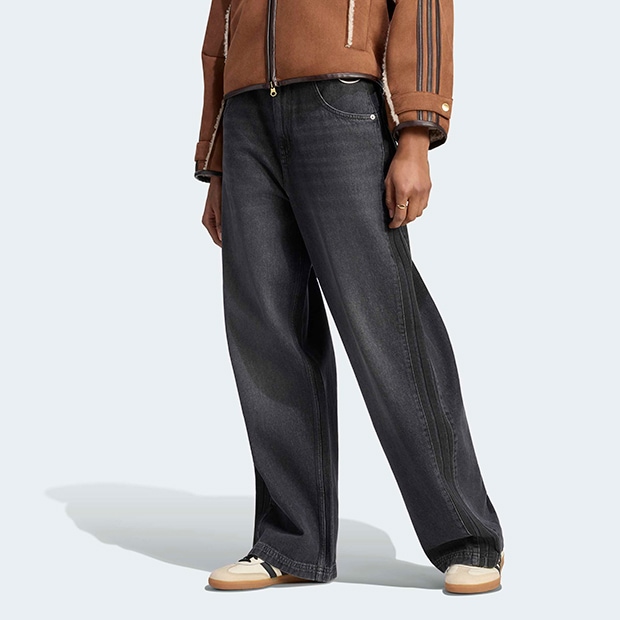 レディース ADILENIUM シーズン6 バギー デニムパンツ  ブラック