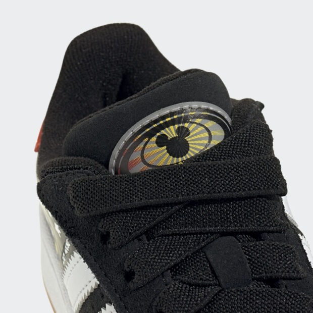 ジュニア キッズ アディダス ディズニー ミッキーマウス キャンパス 00S LEDライト コンフォートクロージャー 伸縮シューレース opg84 コアブラック×クラウドホワイト