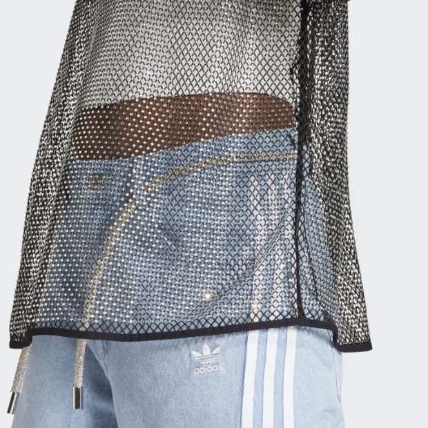 レディース Adilenium ラインストーン Tシャツ ブラック×マルチカラー