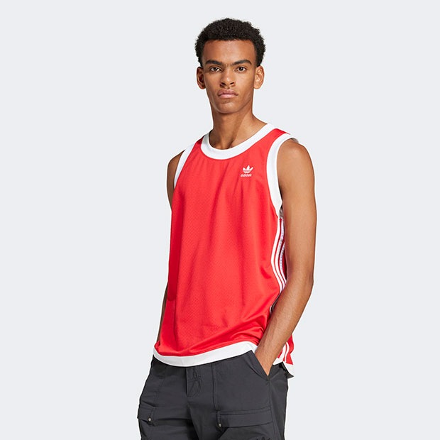 adidas◆Originals◆アディカラー◆モックアイレット◆ベスト アディカラー モック アイレット ベスト レッド ｜アパレル