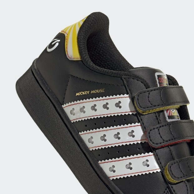 ジュニア キッズ アディダス ディズニー SST LEDライト コンフォートクロージャー oph12 コアブラック×クラウドホワイト