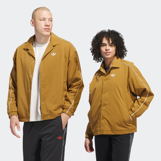ADIDAS ORIGINALS コーチジャケット ブロンズストラータ×アイボリー