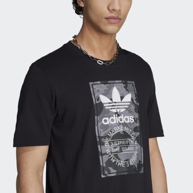 グラフィック カモ柄 シュータンラベル 半袖Tシャツ ブラック ｜すべて