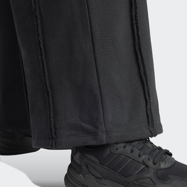 レディース ディストレスト スウェットパンツ ブラック ｜アパレル