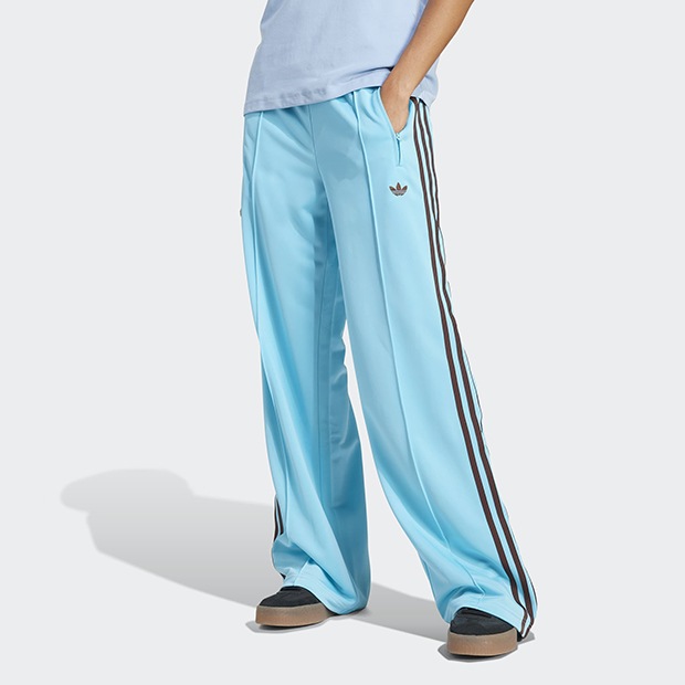 レディース アディカラー クラシック ファイヤーバード ルーズトラックパンツ ブルーグロー