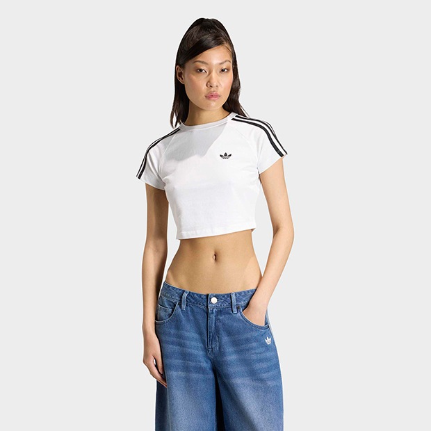 レディース アディカラー SST 半袖 ベビーTシャツ ホワイト