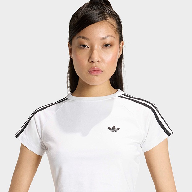 レディース アディカラー SST 半袖 ベビーTシャツ ホワイト