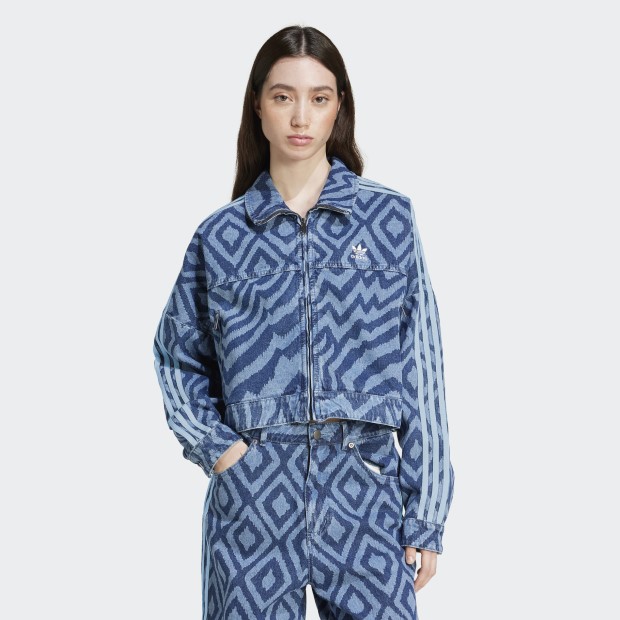 レディース FARM Rio デニム トラックトップ ミディアムブルーデニム