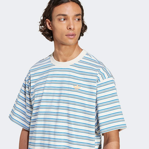 アディダス オリジナルス ストライプ 半袖Tシャツ ブランチ