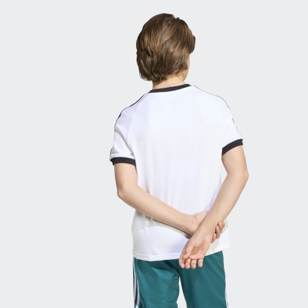 ジュニア キッズ アディカラー スリーストライプ 半袖Tシャツ　ホワイト　