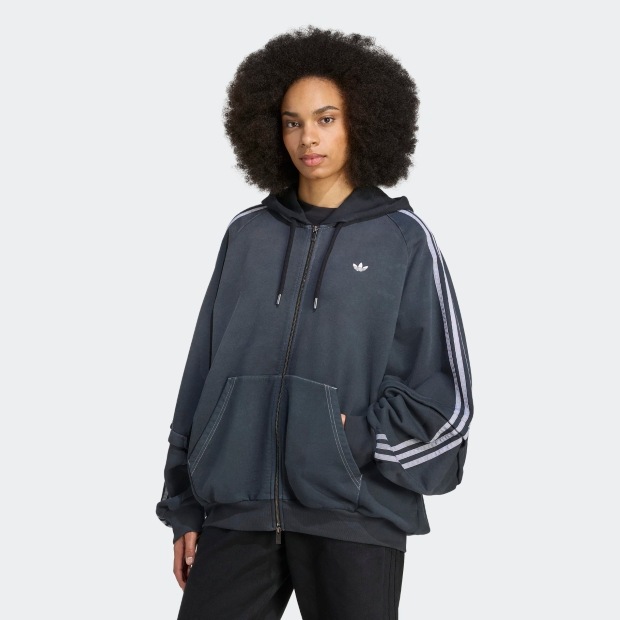 ADILENIUM シーズン4 ウォッシュ オーバーサイズ フルジップ パーカー レディース ADILENIUM シーズン 4 TEAMGEIST ウォッシュ オーバー