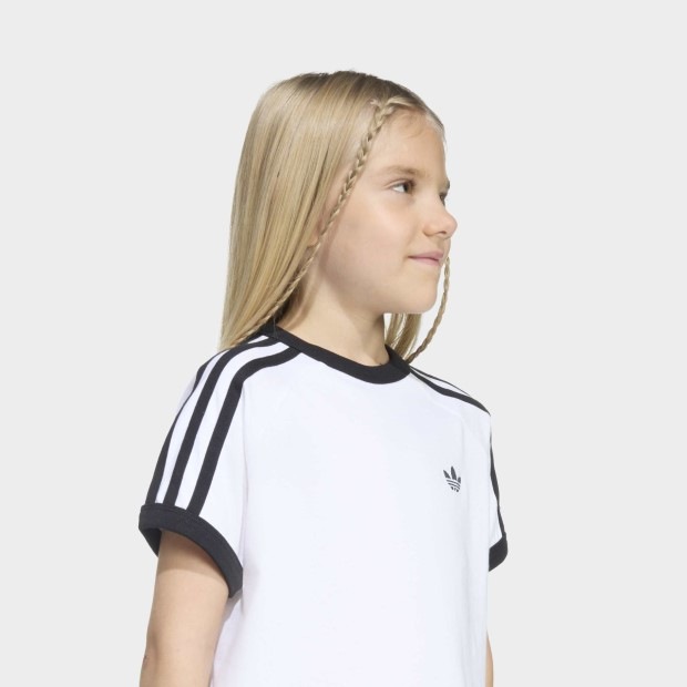 ジュニア キッズ アディカラー スリーストライプ 半袖Tシャツ　ホワイト　