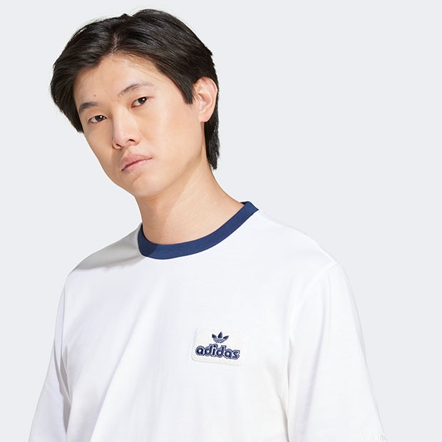 コントラスト 半袖Tシャツ ホワイト ｜アパレル,シャツ