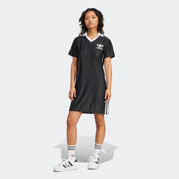 極美品 adidas ×Malbon 2024ワンピース ネイビー XS セール】アディカラー 70s Vネックワンピース / アディダス