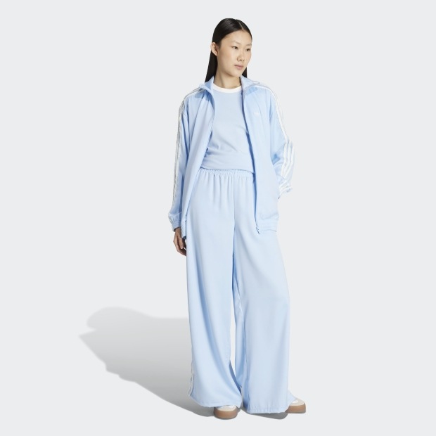 レディース ADIDAS ORIGINALS サテン ワイドレッグパンツ