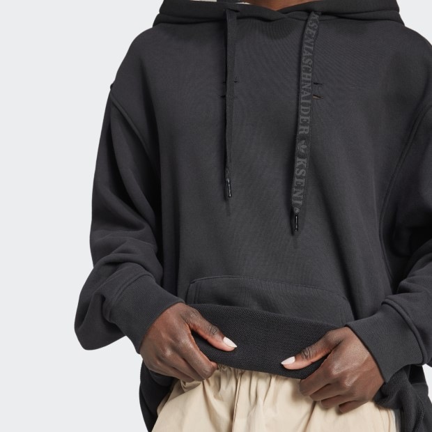 パーカー レディース KSENIASCHNAIDER ビッグポケットパーカー ブラック