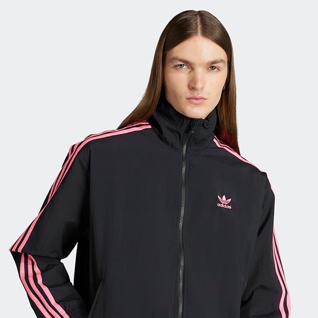 【激レア超人気L】adidas トラックジャケット ピンク ボタニカル TJ68 アディダス 70s オーバーサイズ トラックジャケット - ピンク