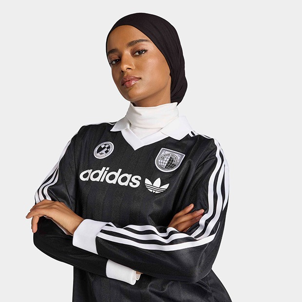 レディース アディカラー サッカー 長袖 Tシャツ ブラック ｜すべての