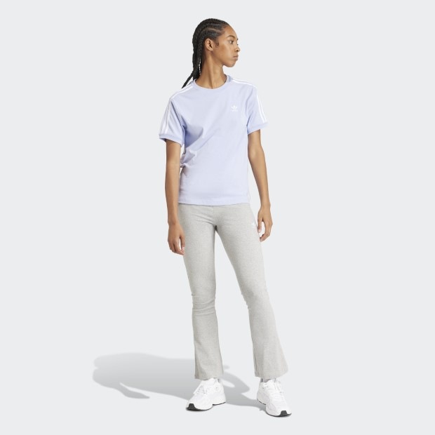 レディース スリーストライプス 半袖Tシャツ バイオレットトーン