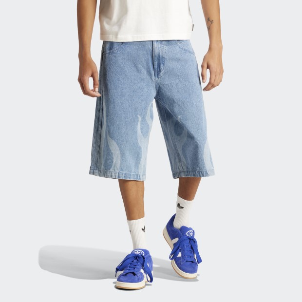 フレーム デニムショーツ ライトデニム 【adidas originals|アディダス 
