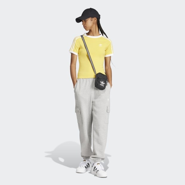 レディース スリーストライプス スリムラグラン半袖Tシャツ